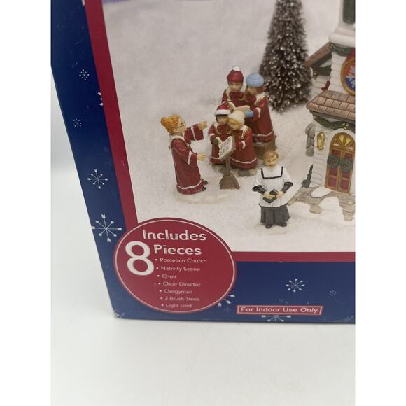 Snowflake Falls Christmas Village 8 Piece Lighted Toy Castle Set. - Picture 5 of 12
